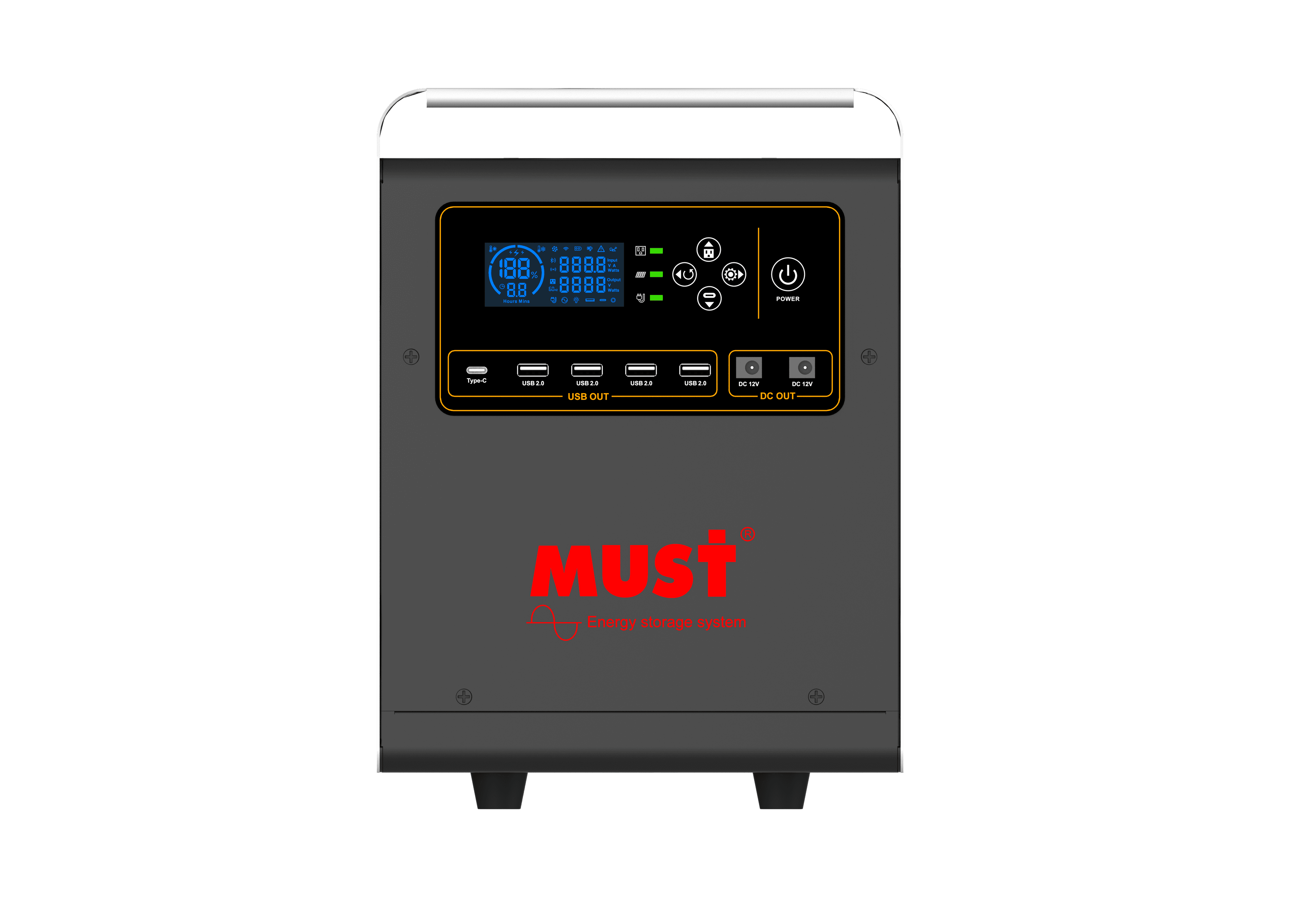 HBP1800 OLV 系列（1-2kW，1.28-2.56kWh）便携式 产品外观