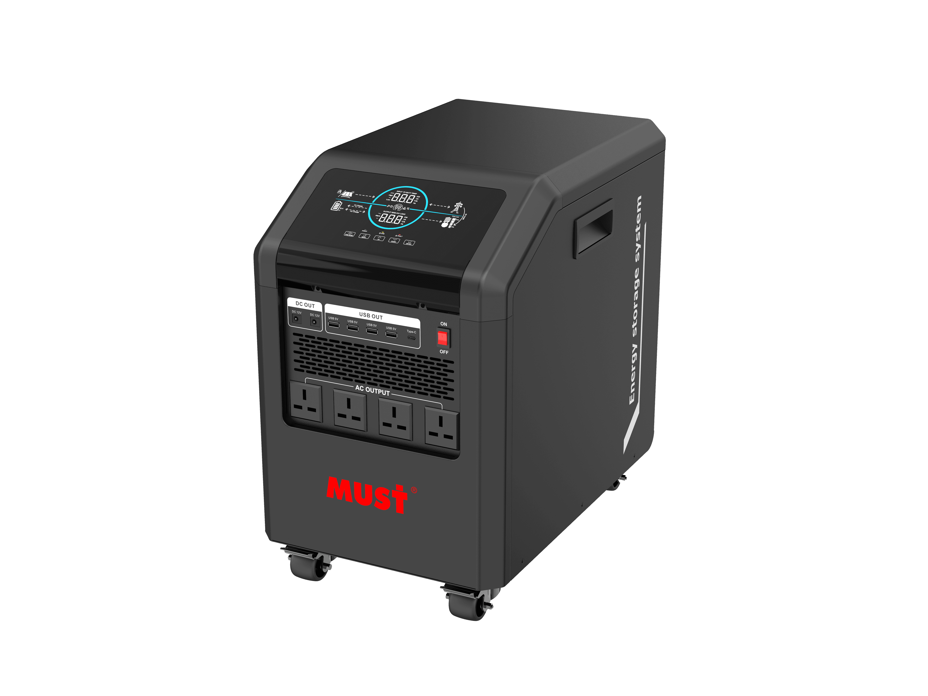 HBP1800 系列（2-4kW，2.56-5.12kWh）移动式 产品外观